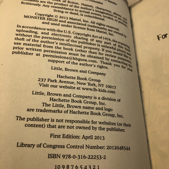 Monster High Ghoul friends Just want To Have Fun Book 2 2013 Hard Cover - Picture 4 of 8